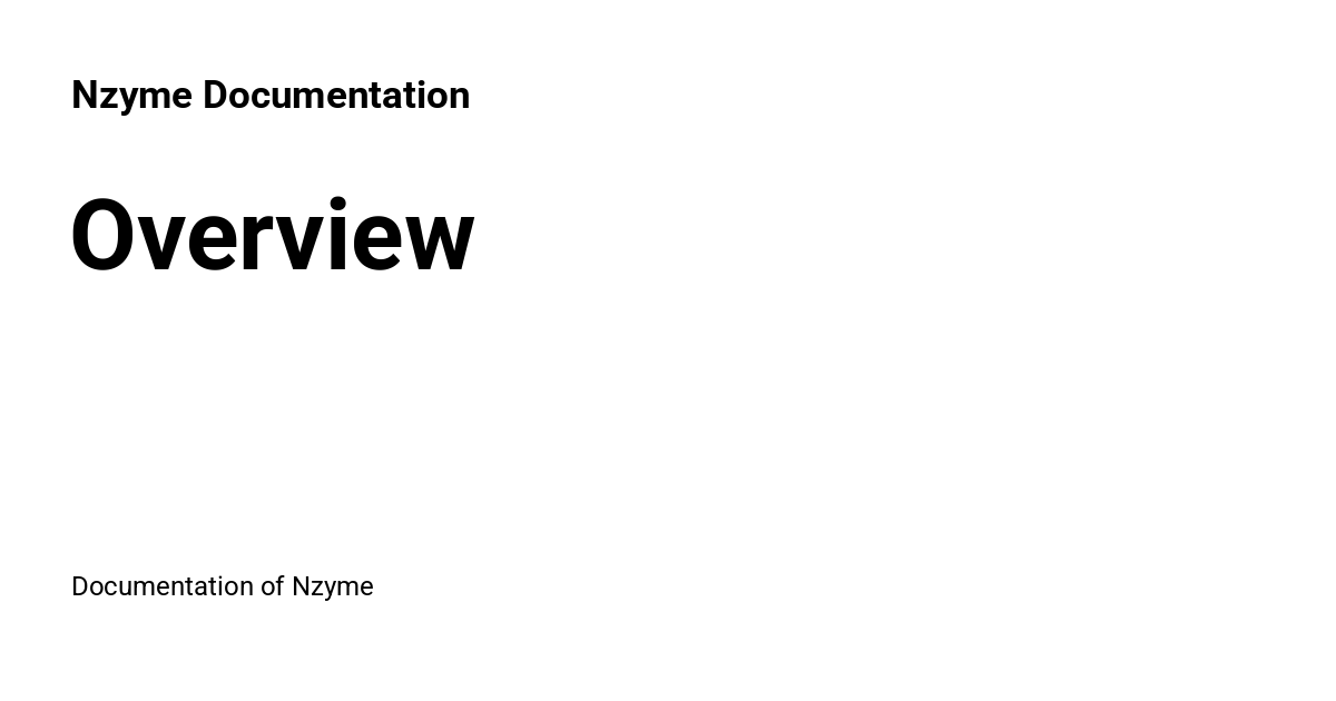 Overview - nzyme Documentation